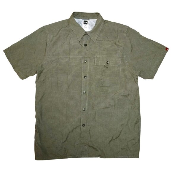 The North Face Short Sleeve Button-Up Shirt Men's - Size M - Green - Picture 1 of 8